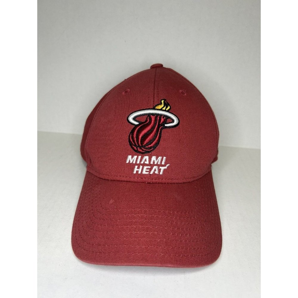 Miami Heat NBA Adidas Hat Cap Adjustable Adult Red Basketball Hook/Loop One Size